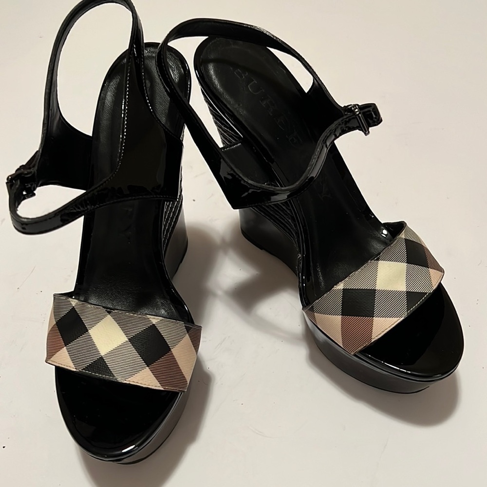 Burberry Nova Wide Stripes berners  140 biomaterial espadrille EUR 40 heels
